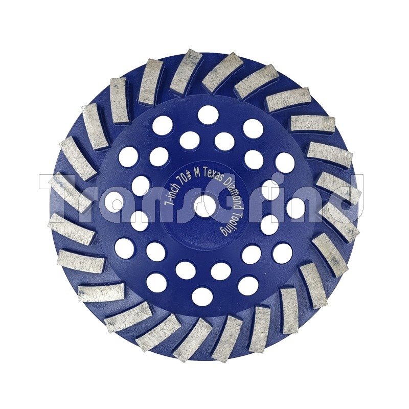 الصين 7 inch Spiral Grinding Cup Wheel For Concrete الصانع